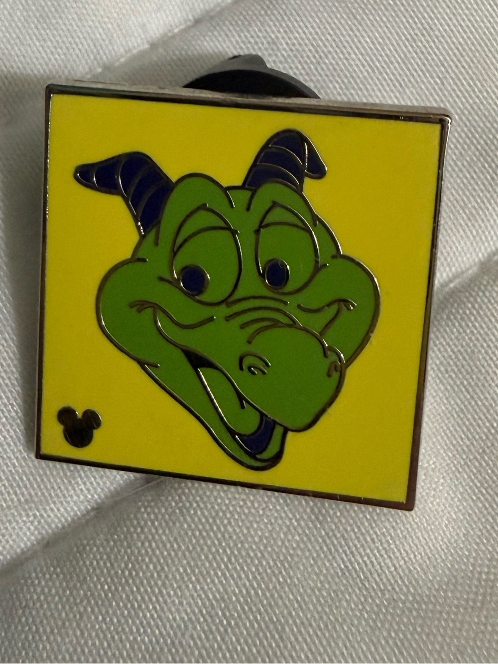 Disney Gold Tone Hidden Mickey Pin Backing with Black Clutch